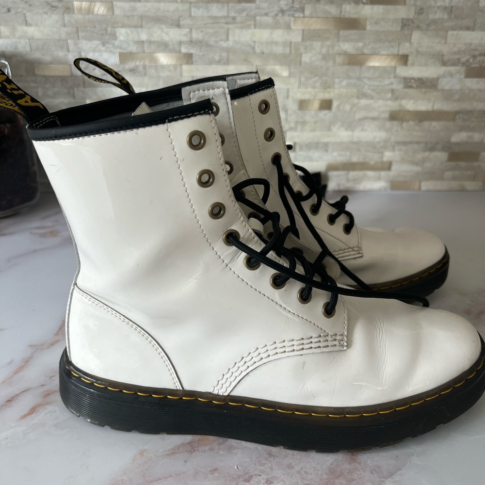 Dr. Martens White Combat Boots